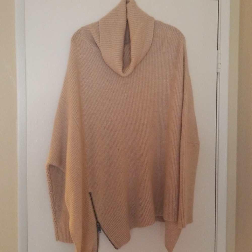 All Saints Able Roll Neck Poncho Sweater